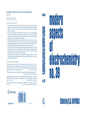 cover image of Modern Aspects of Electrochemistry 39
